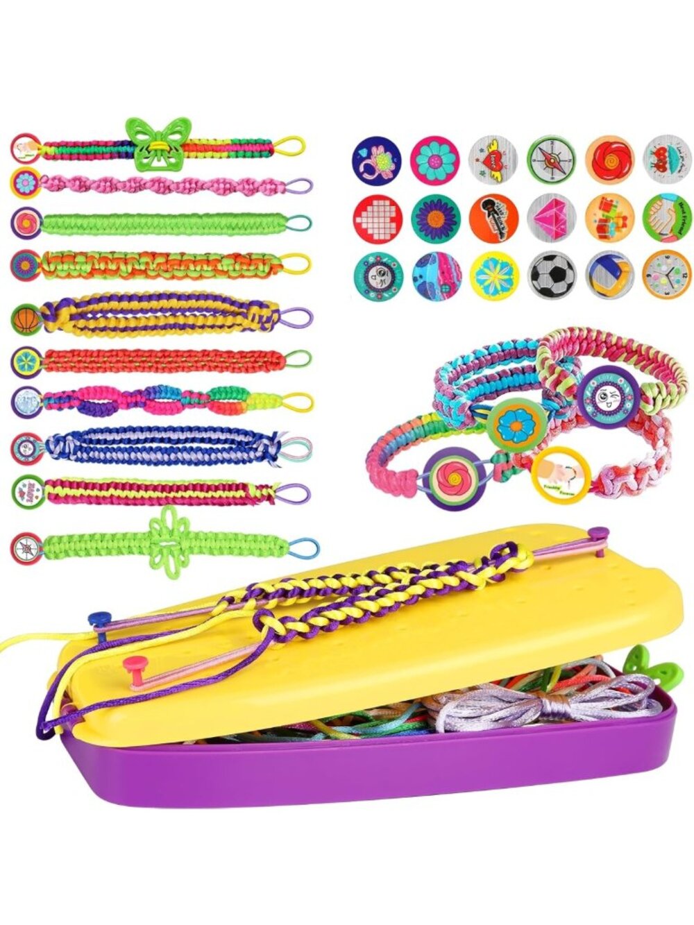 DIY Friendship Bracelet Making Kit for Kids - Arts & Crafts Gift for Ages 7-12